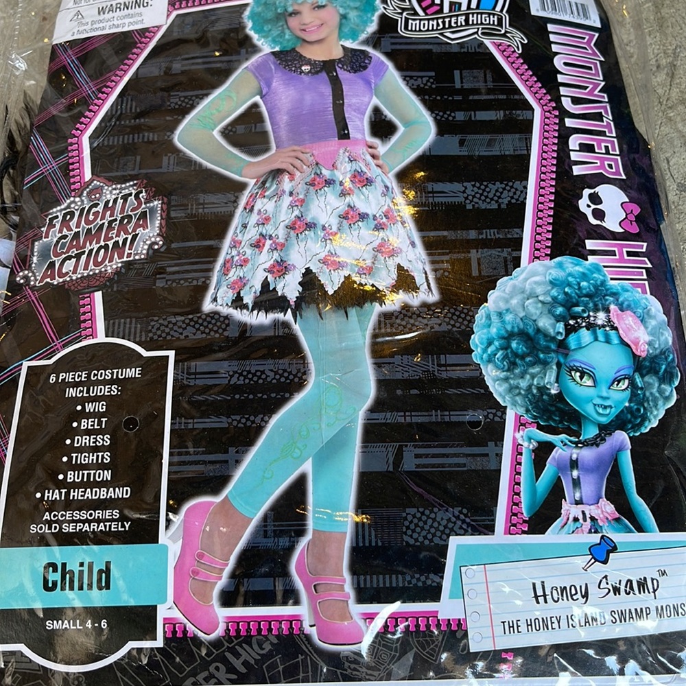 Monster High: Honey Swamp Kids Costume! New! - Picture 4 of 10